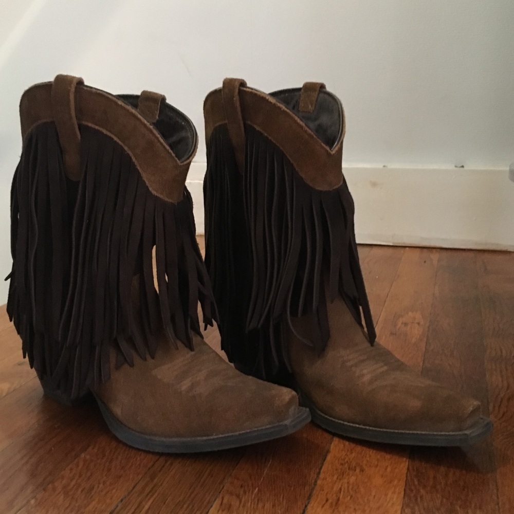 Women’s Ariat Gold Rush fringe booties